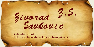 Živorad Savković vizit kartica